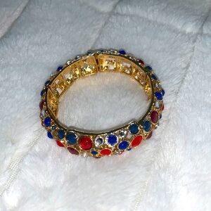 Gold Bracelet with Colored gems